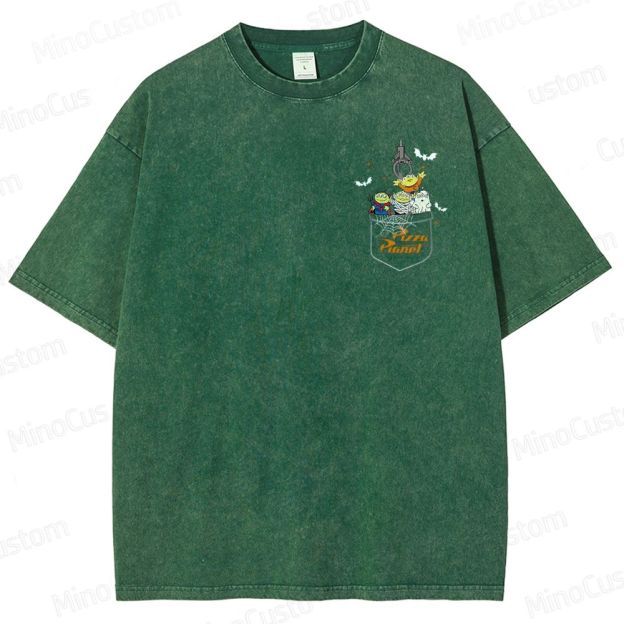 Pizza Planet Halloween Washed T-Shirt 
