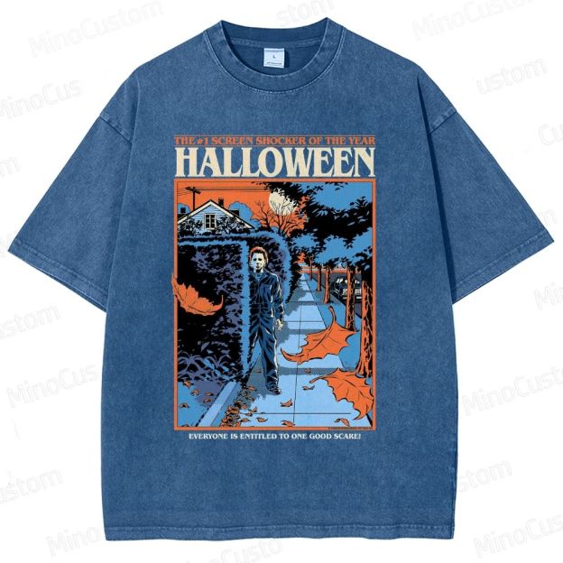 Halloween Movie Vintage Washed T - Shirt