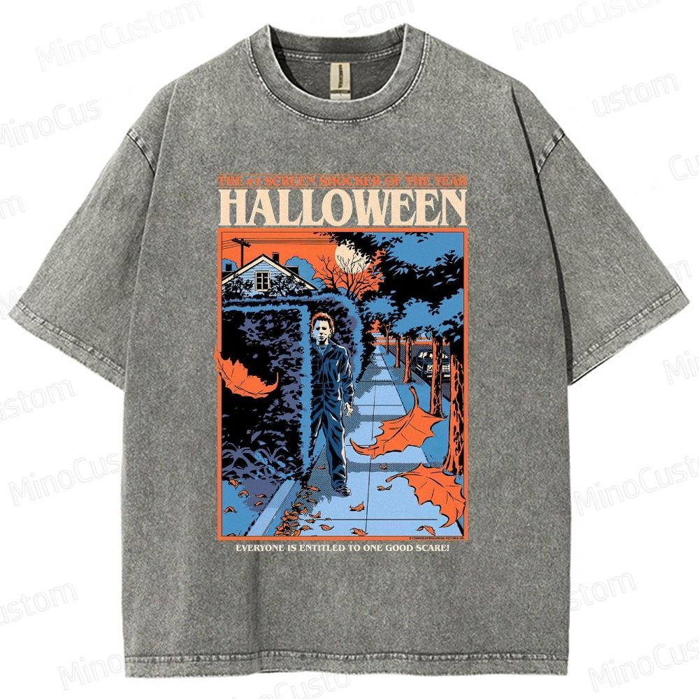 Halloween Movie Vintage Washed T - Shirt