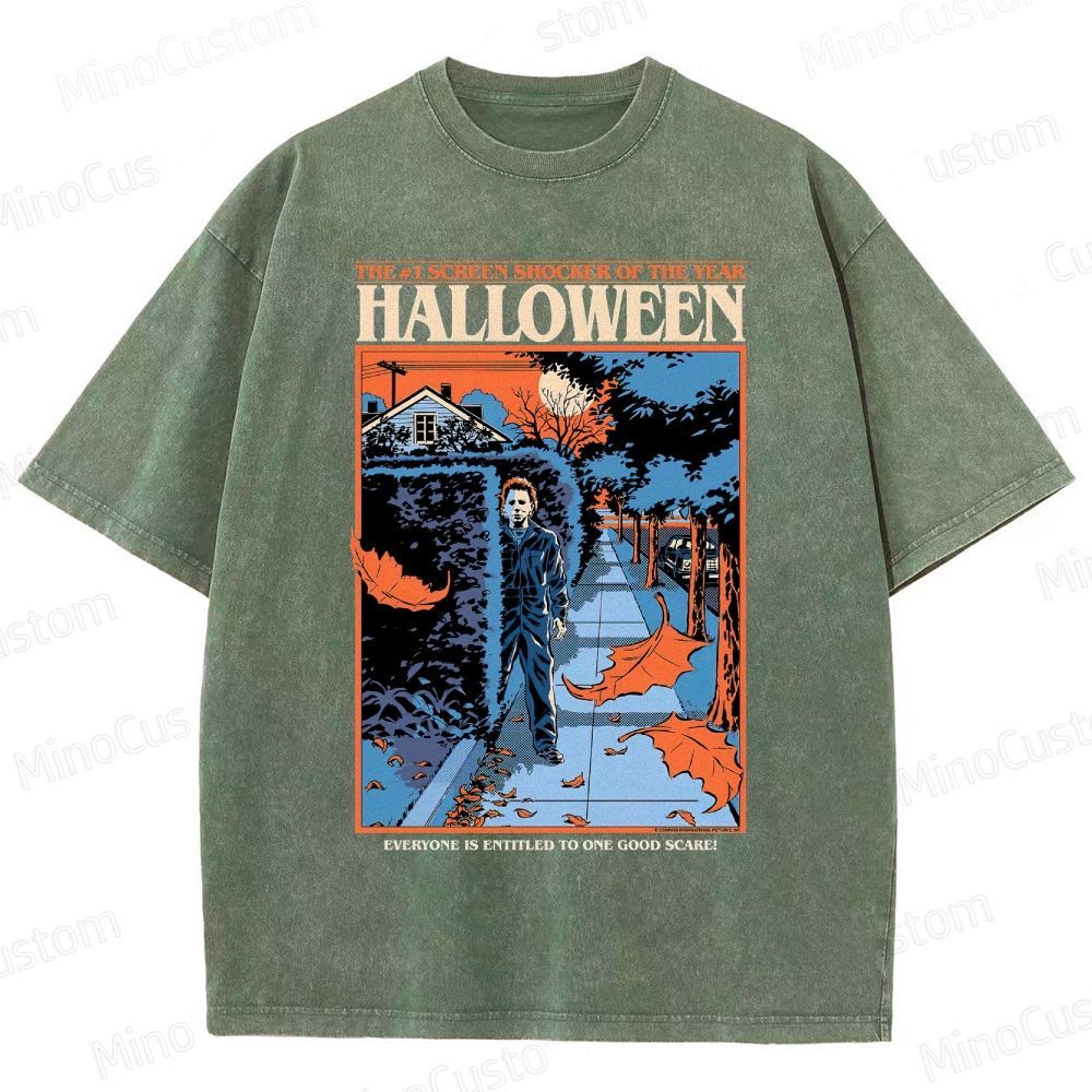 Halloween Movie Vintage Washed T - Shirt