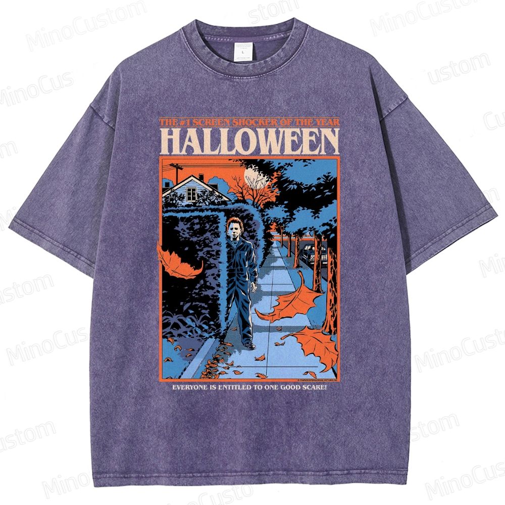 Halloween Movie Vintage Washed T - Shirt