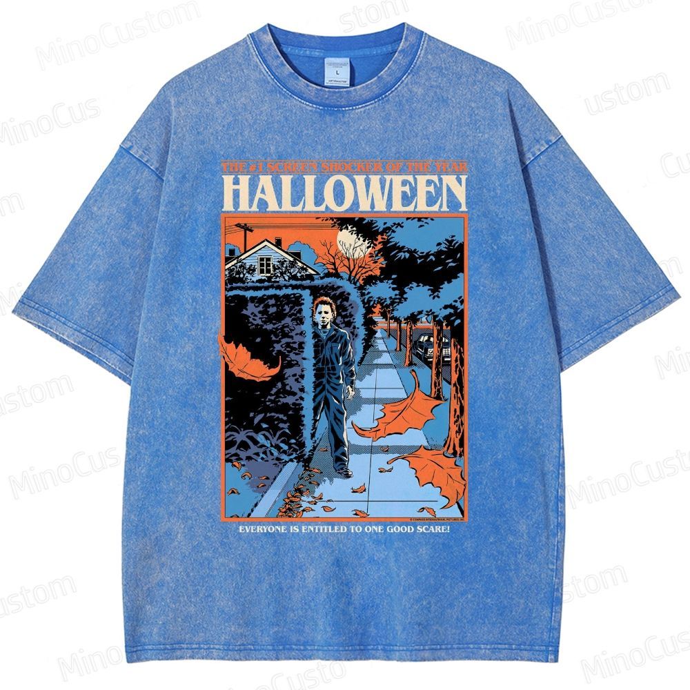 Halloween Movie Vintage Washed T - Shirt