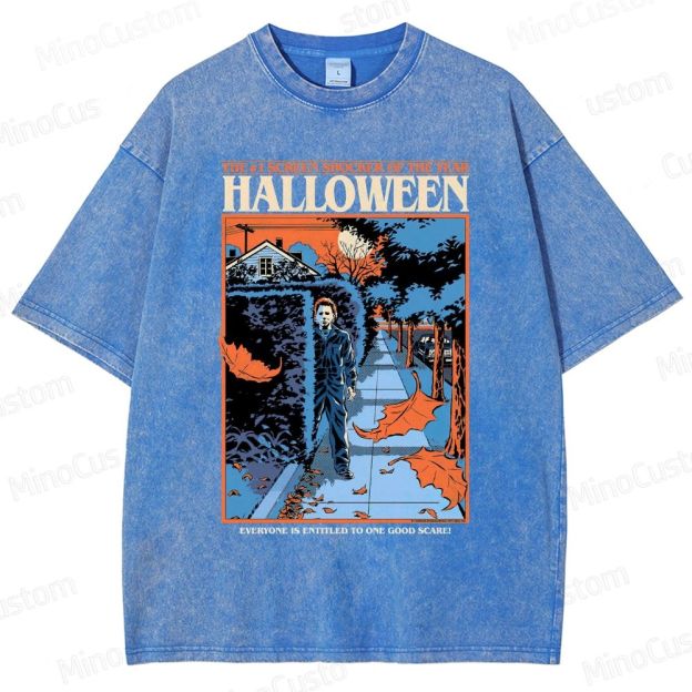 Halloween Movie Vintage Washed T - Shirt