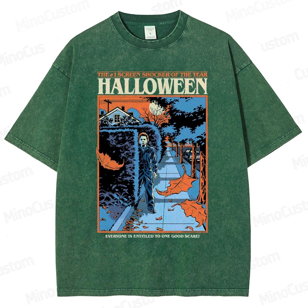 Halloween Movie Vintage Washed T - Shirt