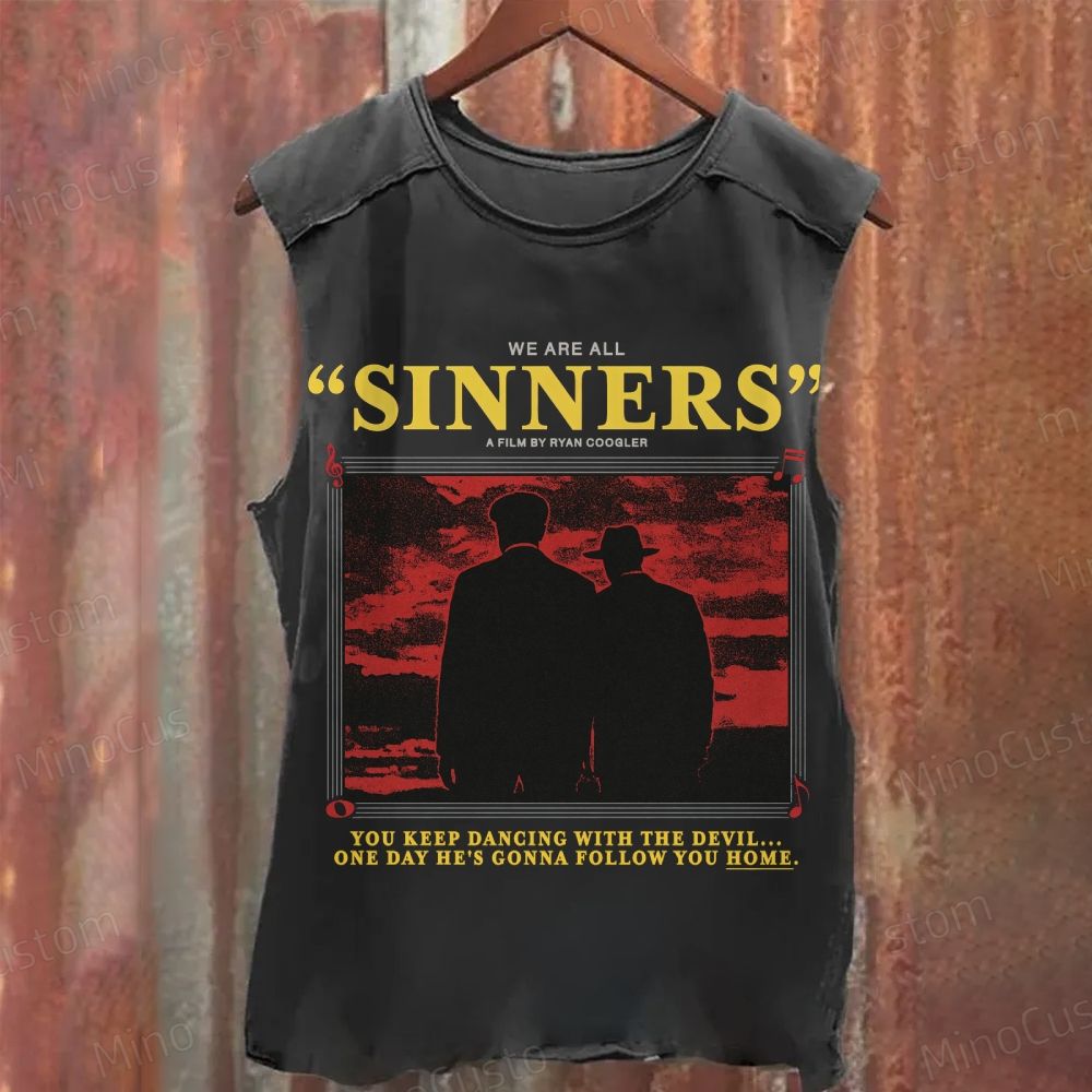 You keep dancing with the devil... Washed Tank Top 