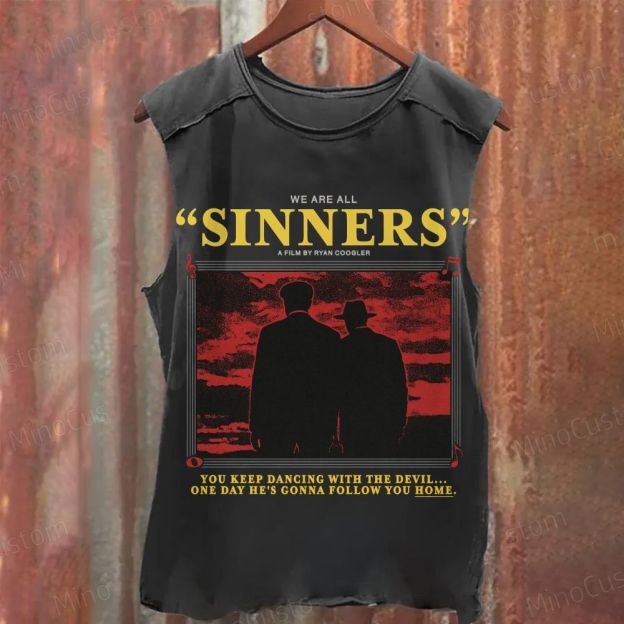 You keep dancing with the devil... Washed Tank Top 