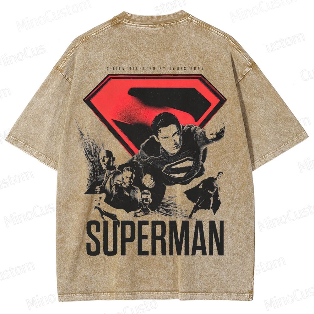 Superman Vintage Washed T - Shirt