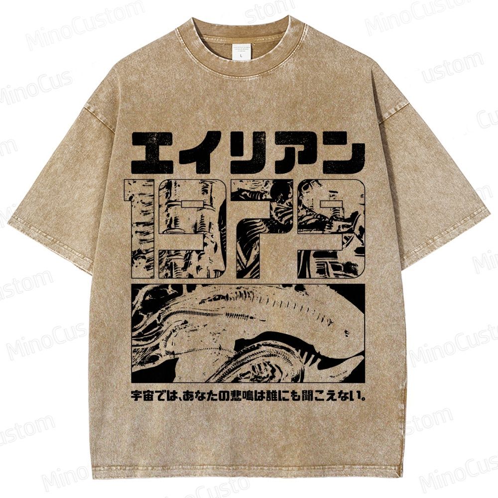Alien Japanese Vintage Washed T - shirt