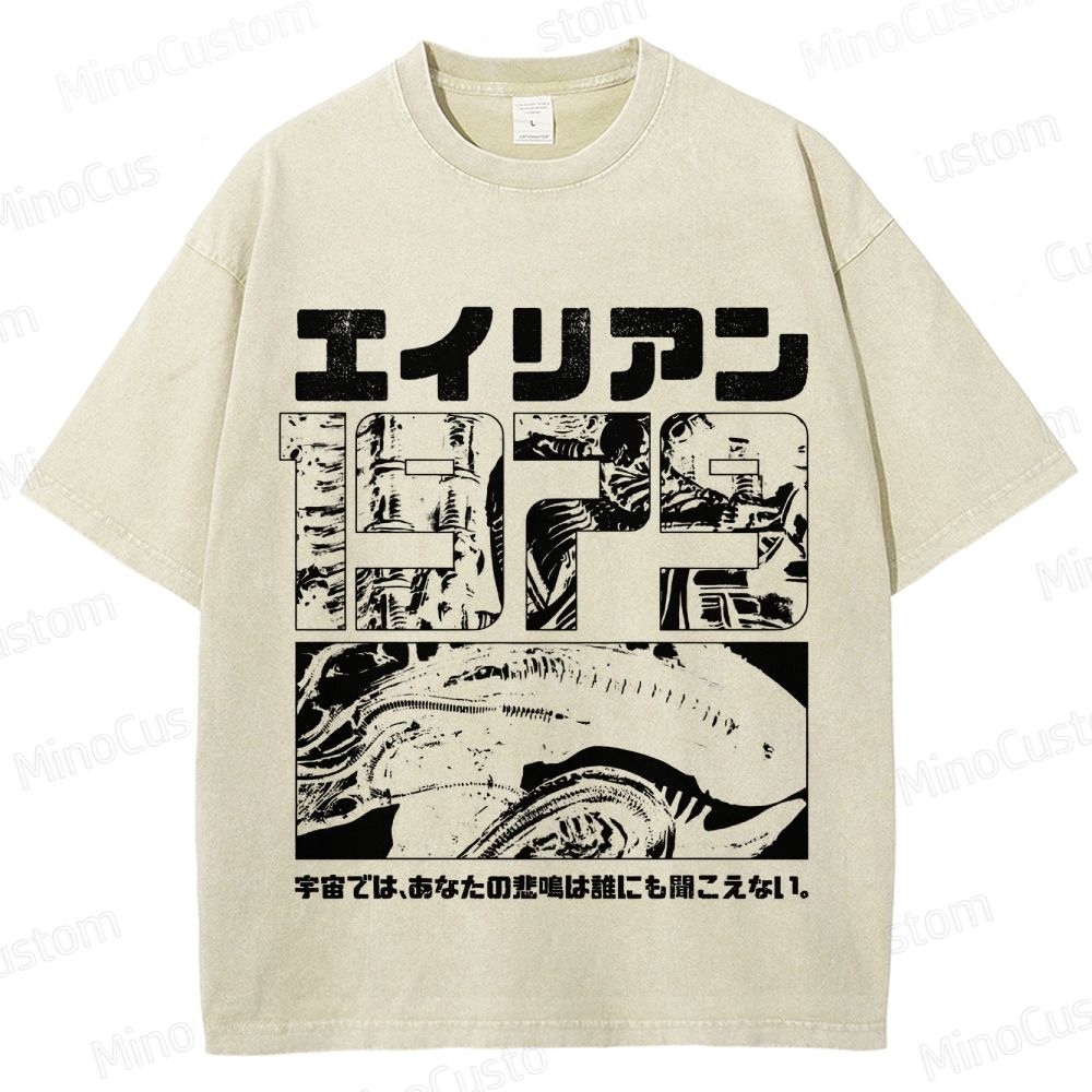 Alien Japanese Vintage Washed T - shirt