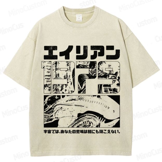 Alien Japanese Vintage Washed T - shirt