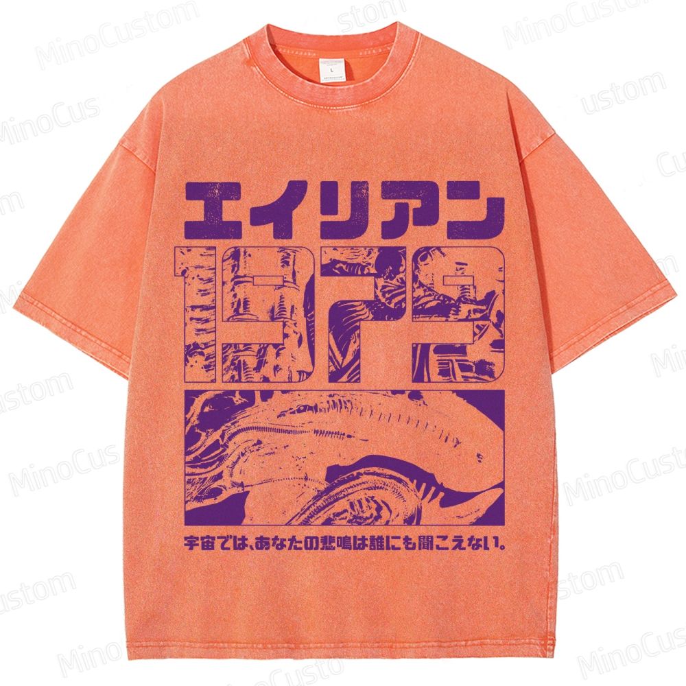 Alien Japanese Vintage Washed T - shirt