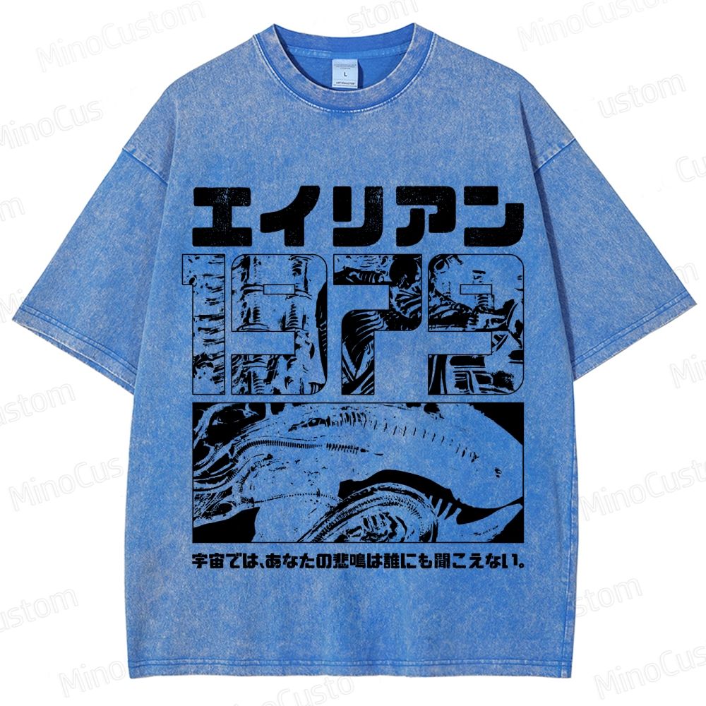 Alien Japanese Vintage Washed T - shirt