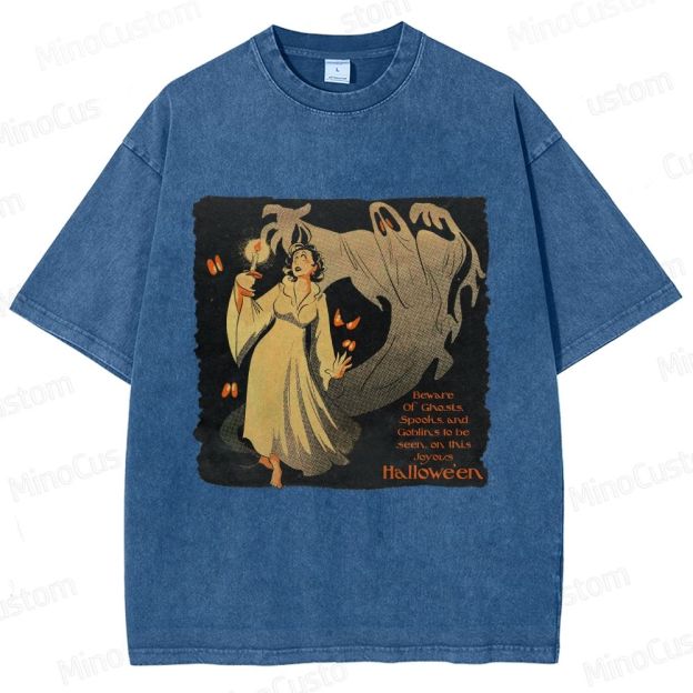 Vintage Halloween Ghost Goblin T - Shirt