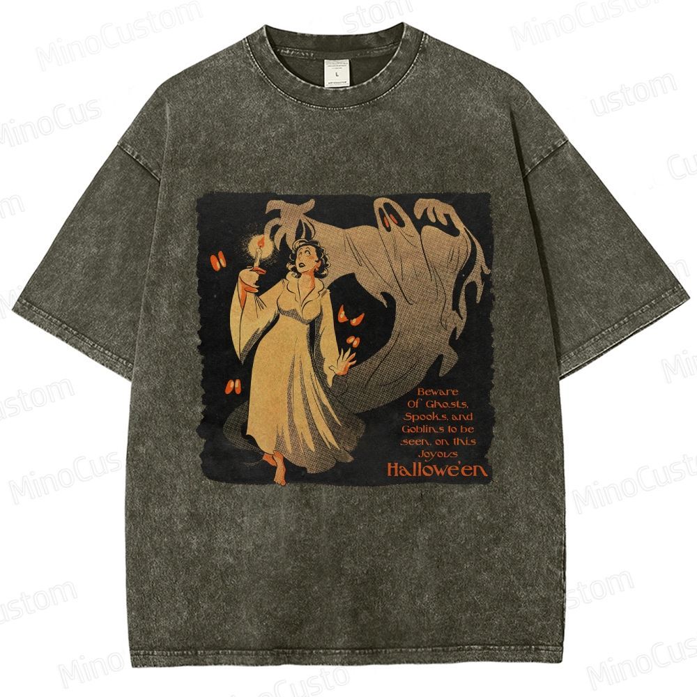 Vintage Halloween Ghost Goblin T - Shirt