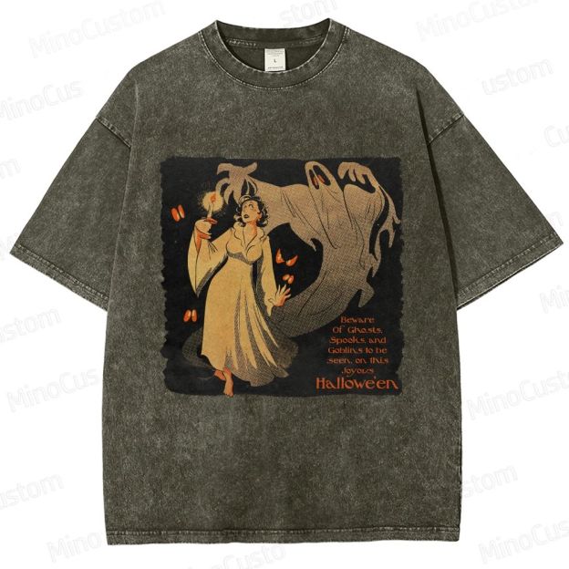 Vintage Halloween Ghost Goblin T - Shirt