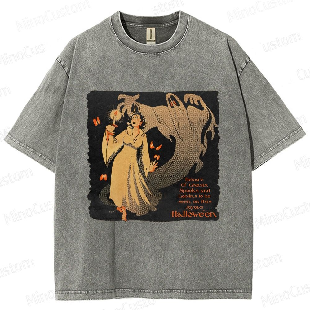 Vintage Halloween Ghost Goblin T - Shirt