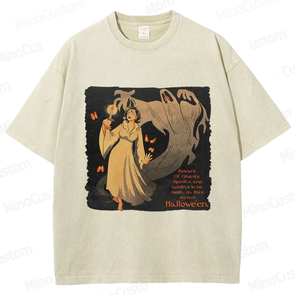 Vintage Halloween Ghost Goblin T - Shirt
