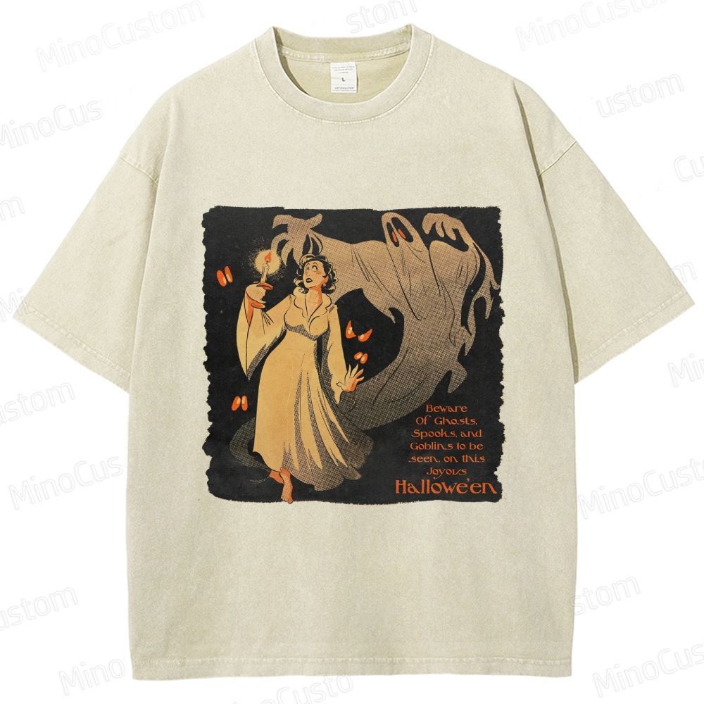 Vintage Halloween Ghost Goblin T - Shirt
