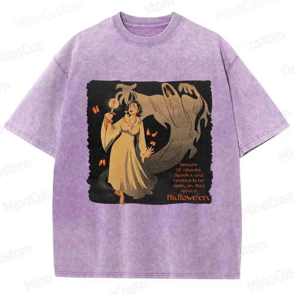 Vintage Halloween Ghost Goblin T - Shirt