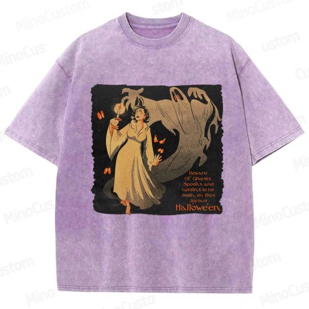 Vintage Halloween Ghost Goblin T - Shirt