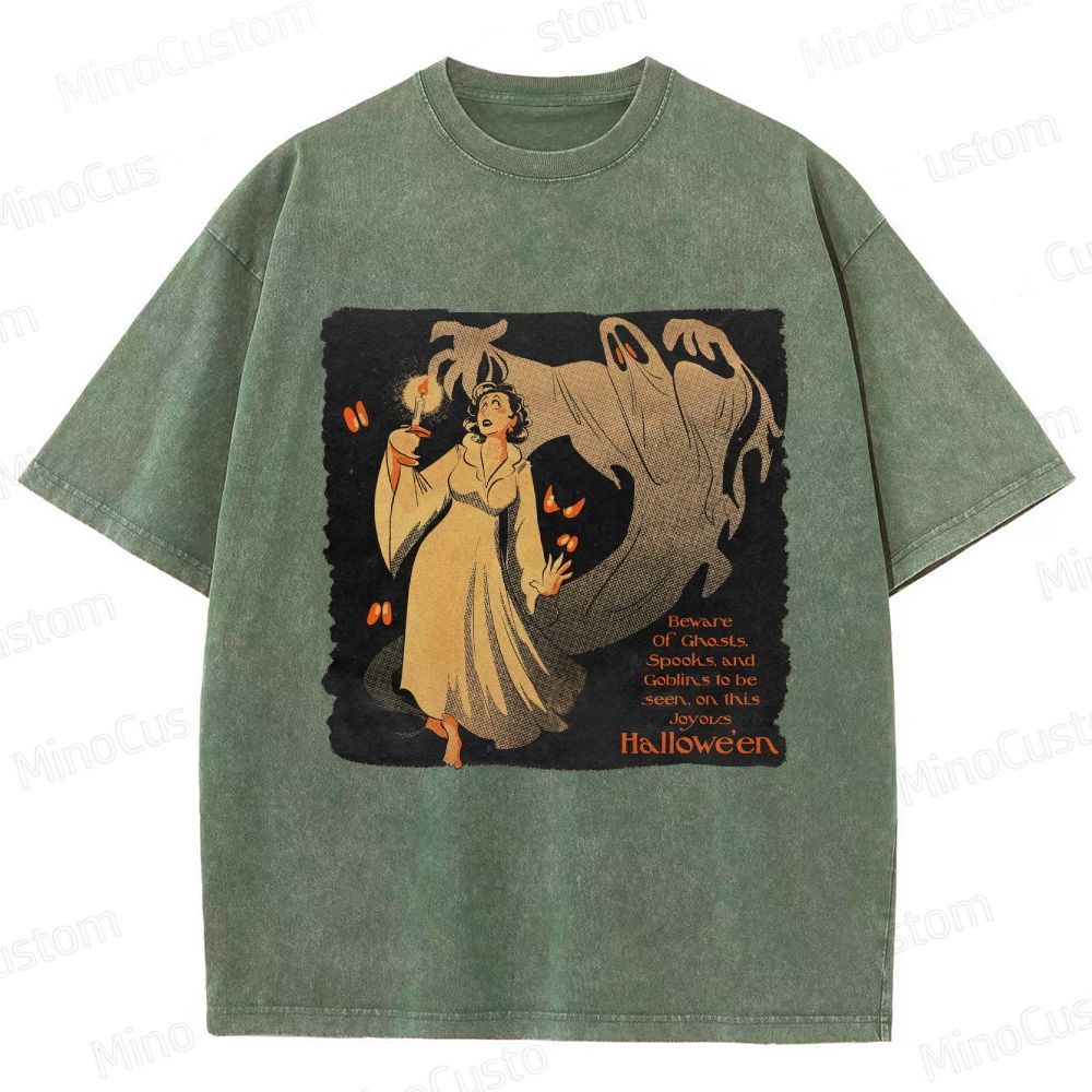 Vintage Halloween Ghost Goblin T - Shirt