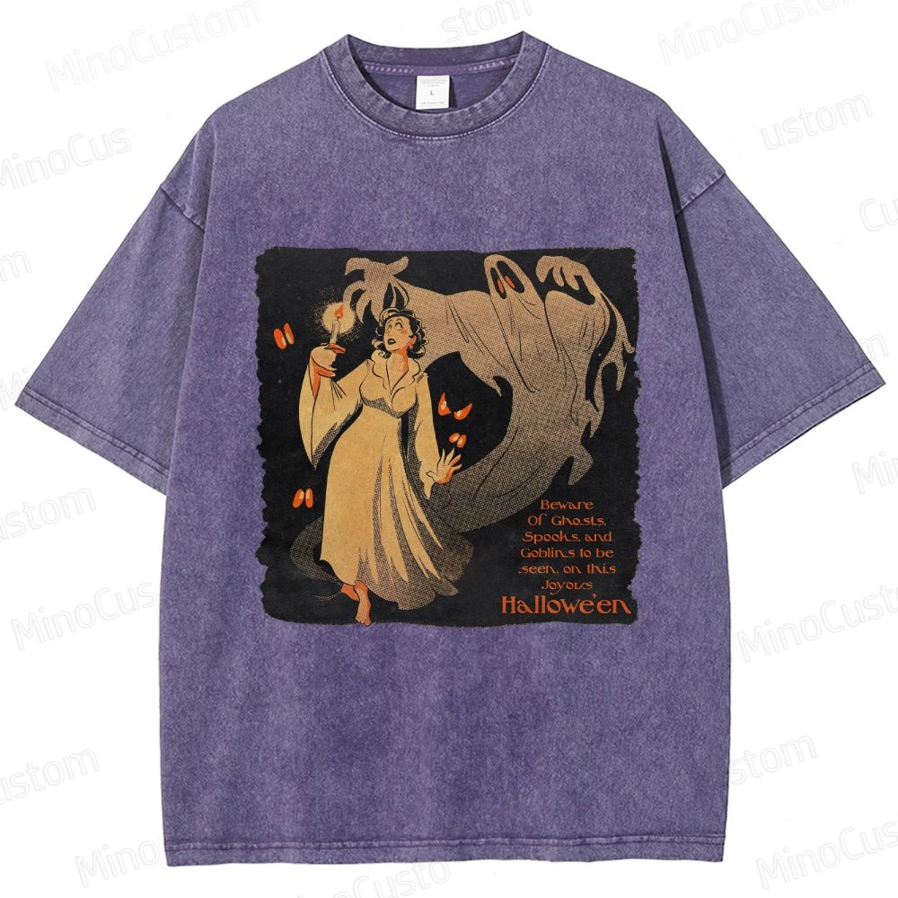 Vintage Halloween Ghost Goblin T - Shirt
