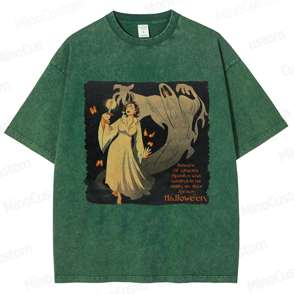 Vintage Halloween Ghost Goblin T - Shirt