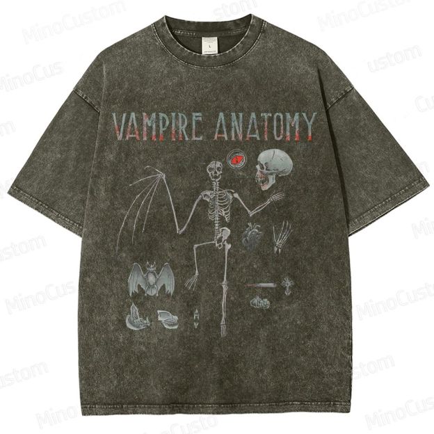 Vampire Anatomy Vintage Washed T - Shirt