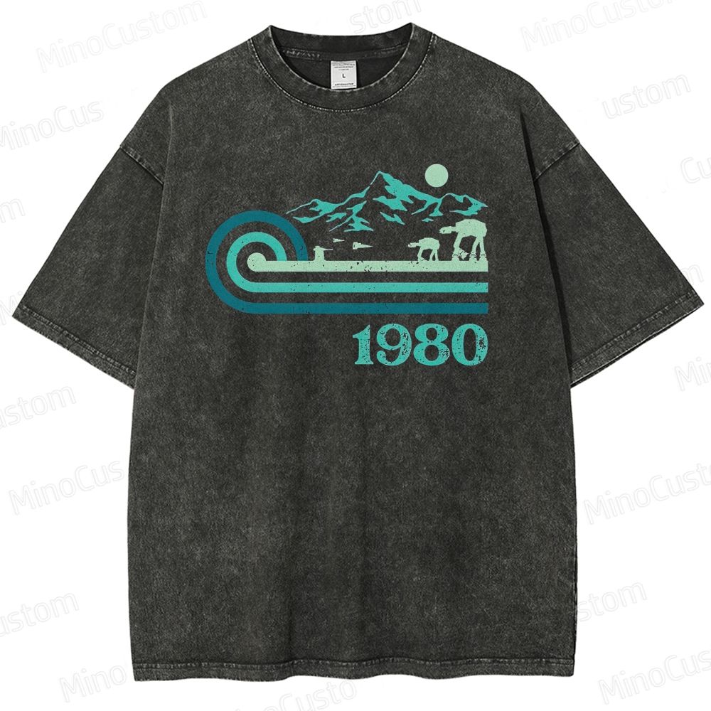 1980 Vintage Sci - Fi Mountain Creature T - Shirt