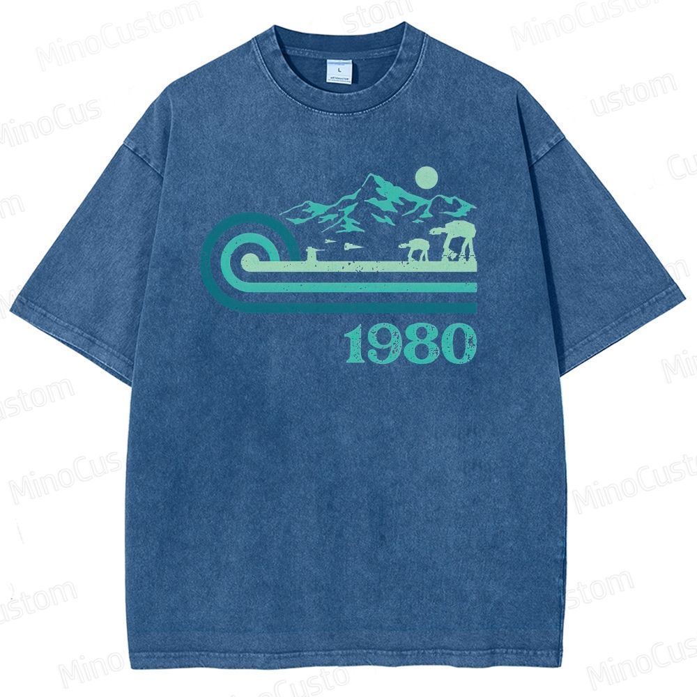 1980 Vintage Sci - Fi Mountain Creature T - Shirt