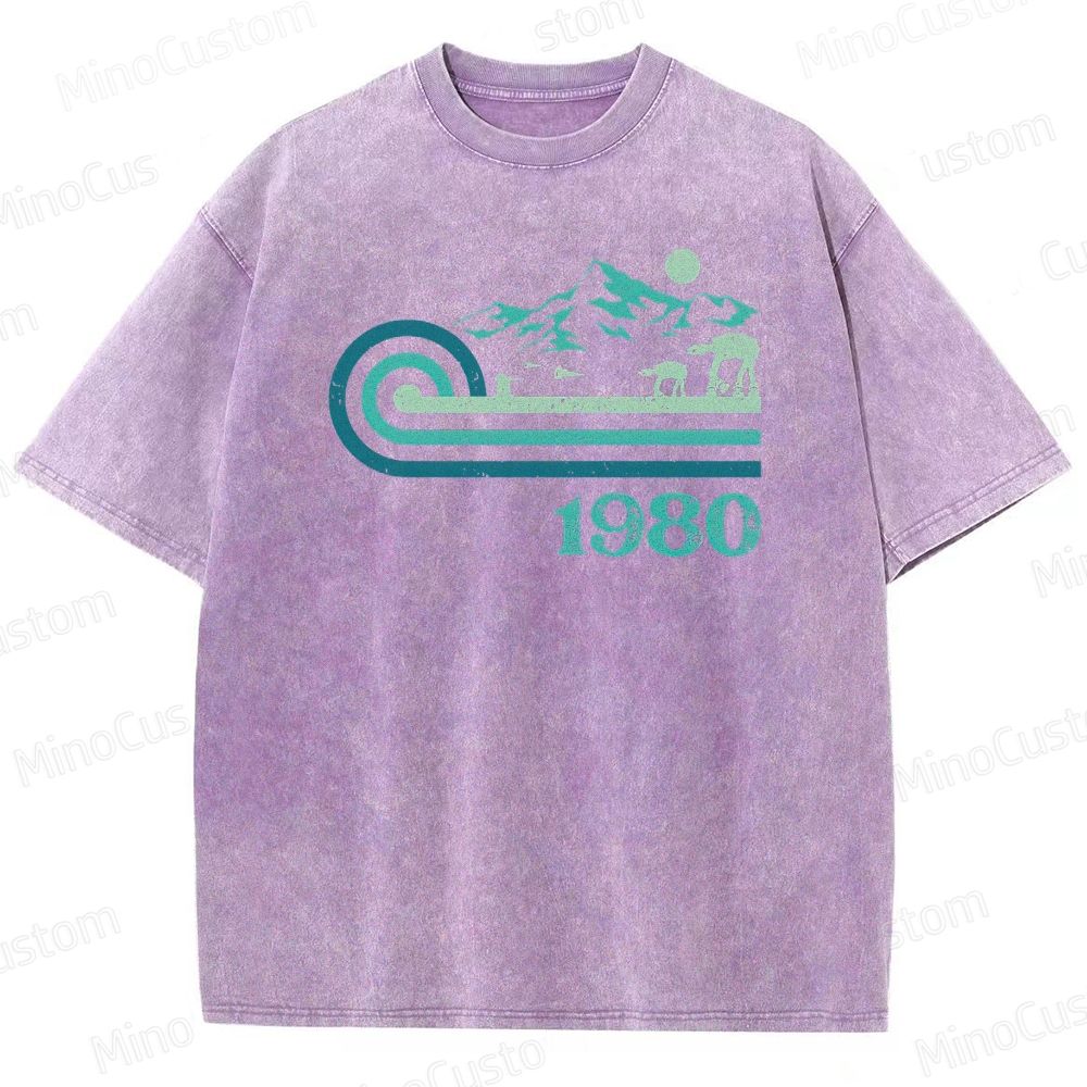 1980 Vintage Sci - Fi Mountain Creature T - Shirt