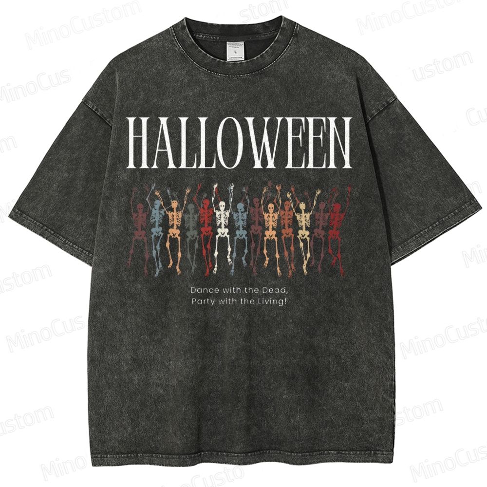 Most Popular Halloween Party Washed T-Shirt