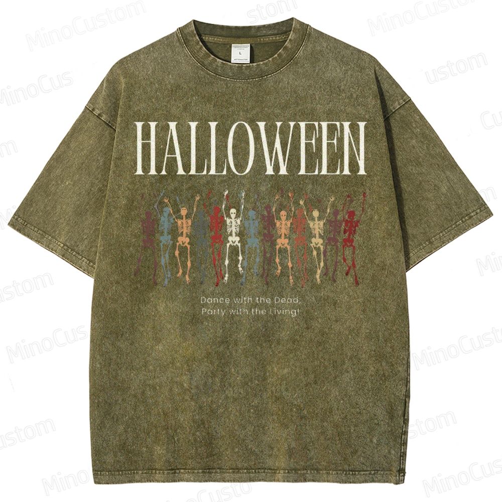 Most Popular Halloween Party Washed T-Shirt