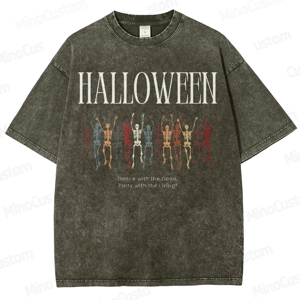 Most Popular Halloween Party Washed T-Shirt