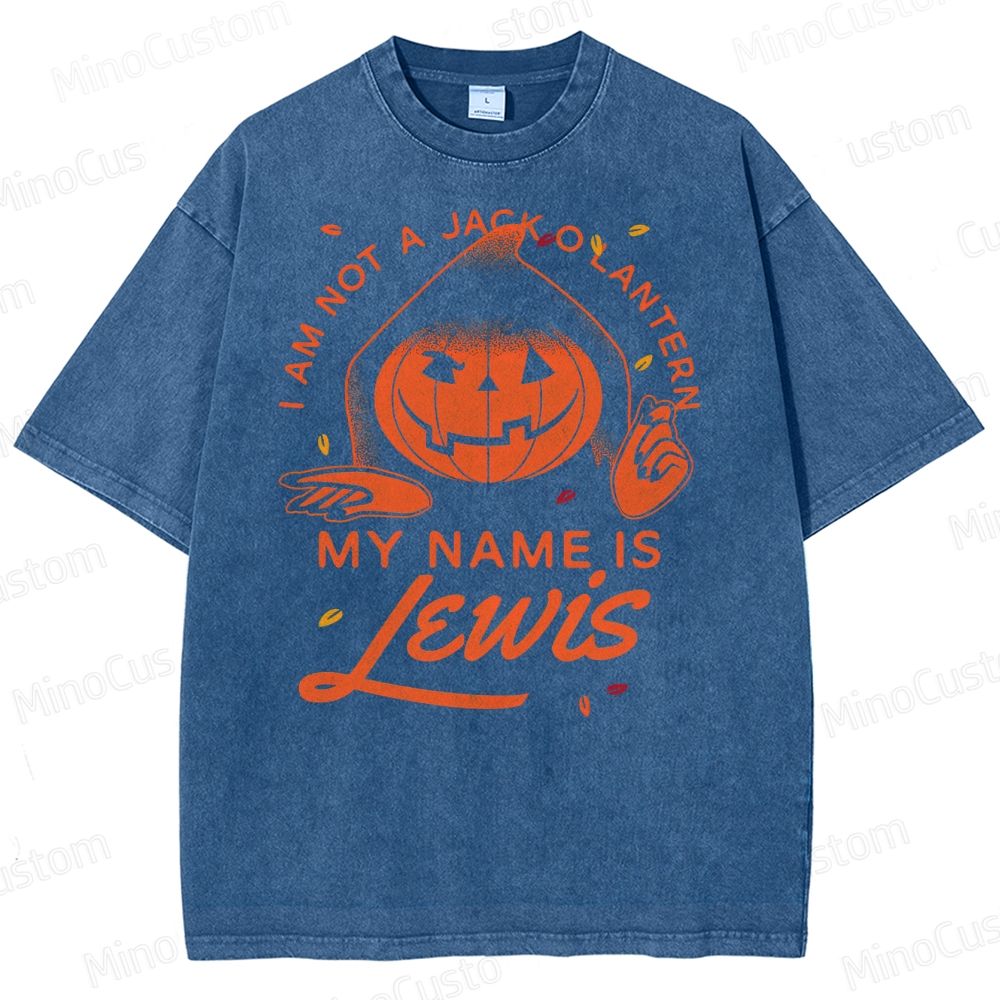 Funny Halloween Character Washed T-Shirt 
