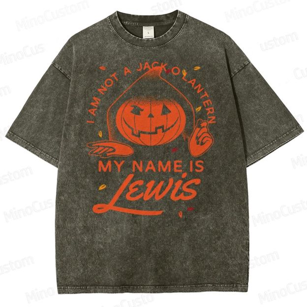 Funny Halloween Character Washed T-Shirt 