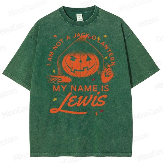 Funny Halloween Character Washed T-Shirt 