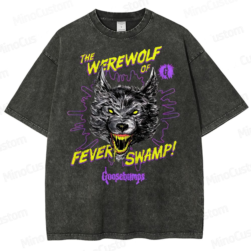 Goosebumps Roaring Werewolf  Washed T-Shirt 