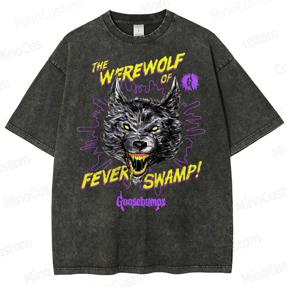 Goosebumps Roaring Werewolf  Washed T-Shirt 