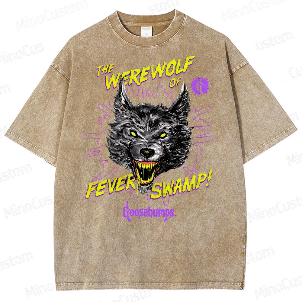 Goosebumps Roaring Werewolf  Washed T-Shirt 