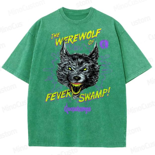 Goosebumps Roaring Werewolf  Washed T-Shirt 