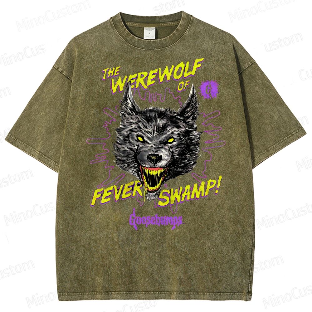 Goosebumps Roaring Werewolf  Washed T-Shirt 