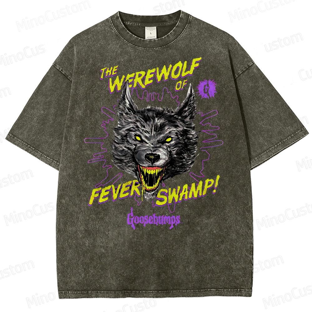 Goosebumps Roaring Werewolf  Washed T-Shirt 
