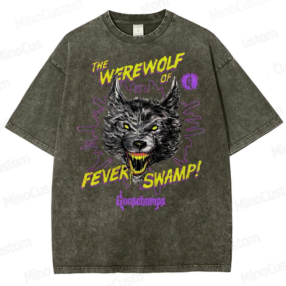 Goosebumps Roaring Werewolf  Washed T-Shirt 