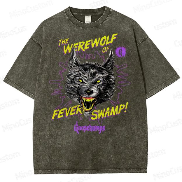 Goosebumps Roaring Werewolf  Washed T-Shirt 