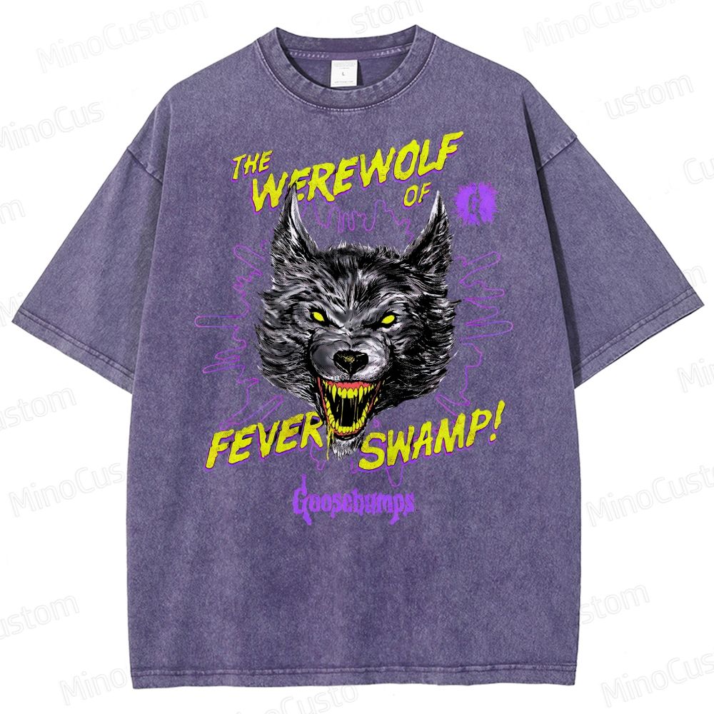 Goosebumps Roaring Werewolf  Washed T-Shirt 