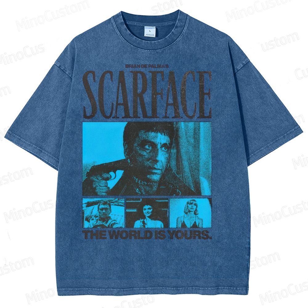Scarface Movie Poster Washed T-Shirt 