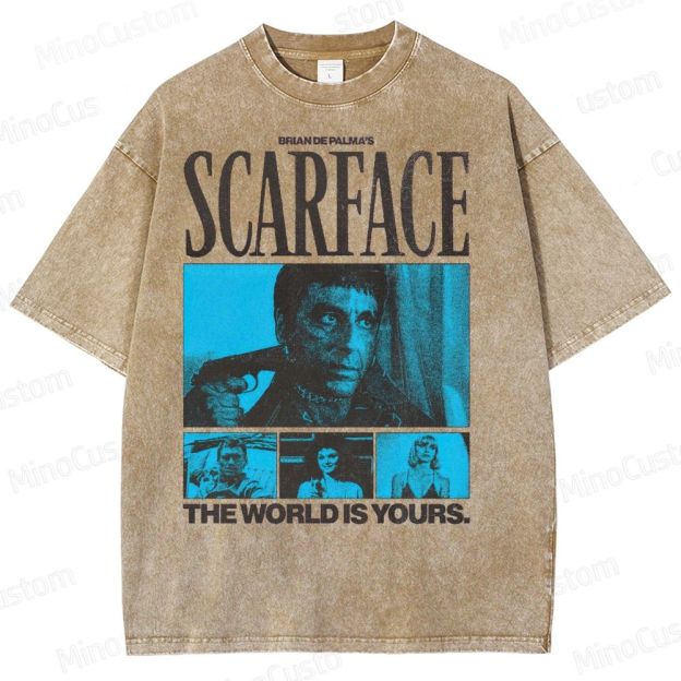 Scarface Movie Poster Washed T-Shirt 