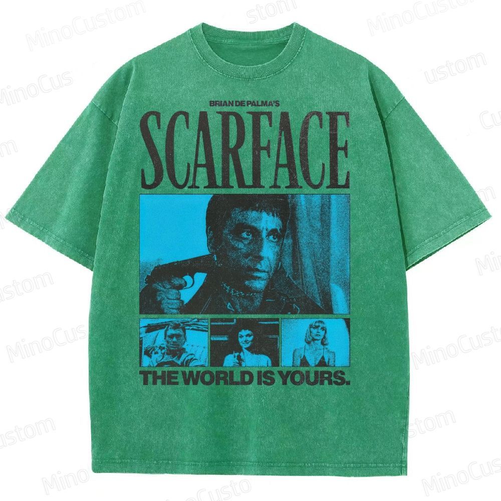 Scarface Movie Poster Washed T-Shirt 