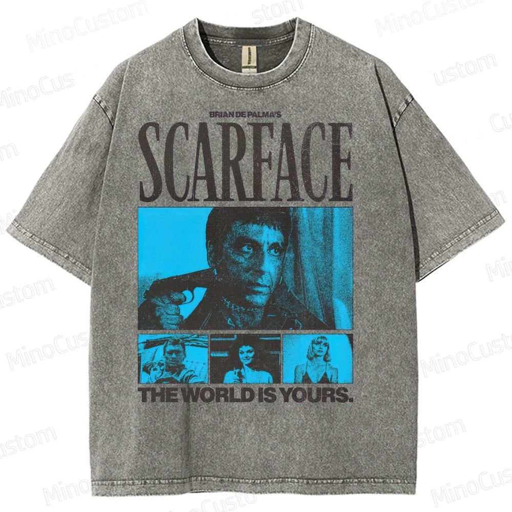 Scarface Movie Poster Washed T-Shirt 